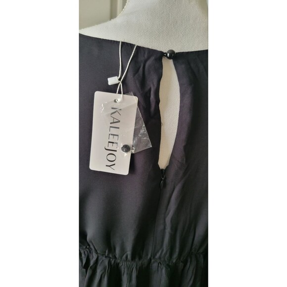 Kaleejoy Ruffle Babydoll Loose Flowy Pleated Dress Sz XL - Picture 3 of 5